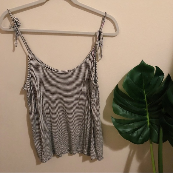 GAP Tops - Black & White Stripe Tank Top